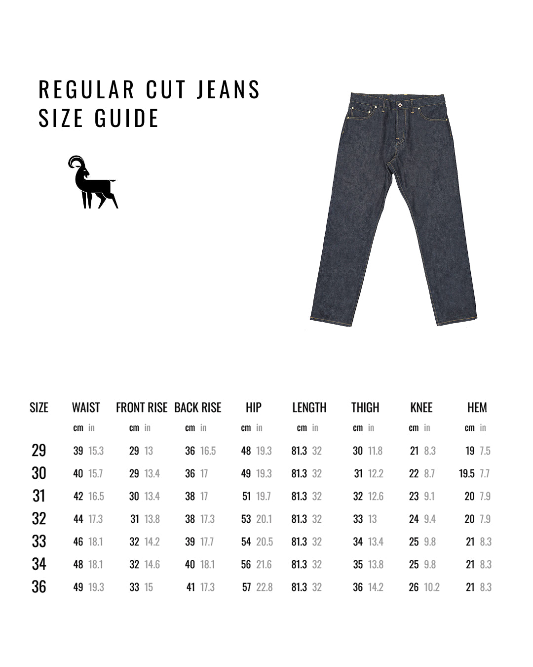 Regular cut 14oz jeans (Japanese)