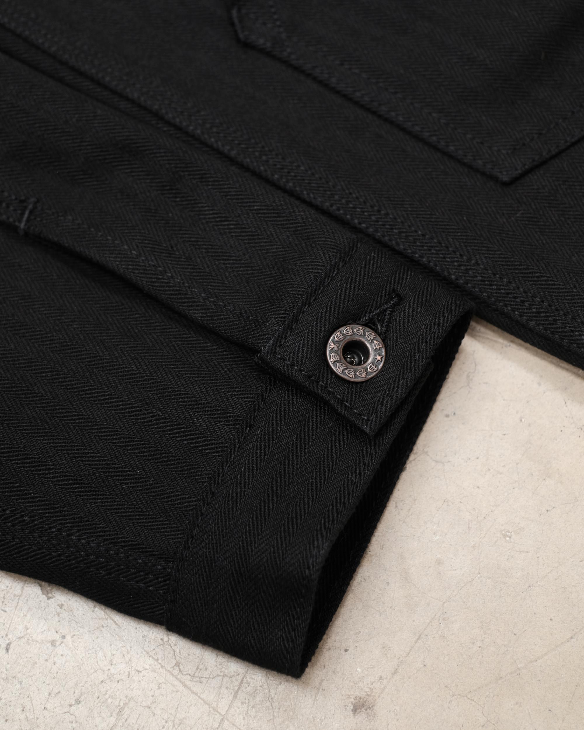 Black Herringbone worker jacket – Cabra