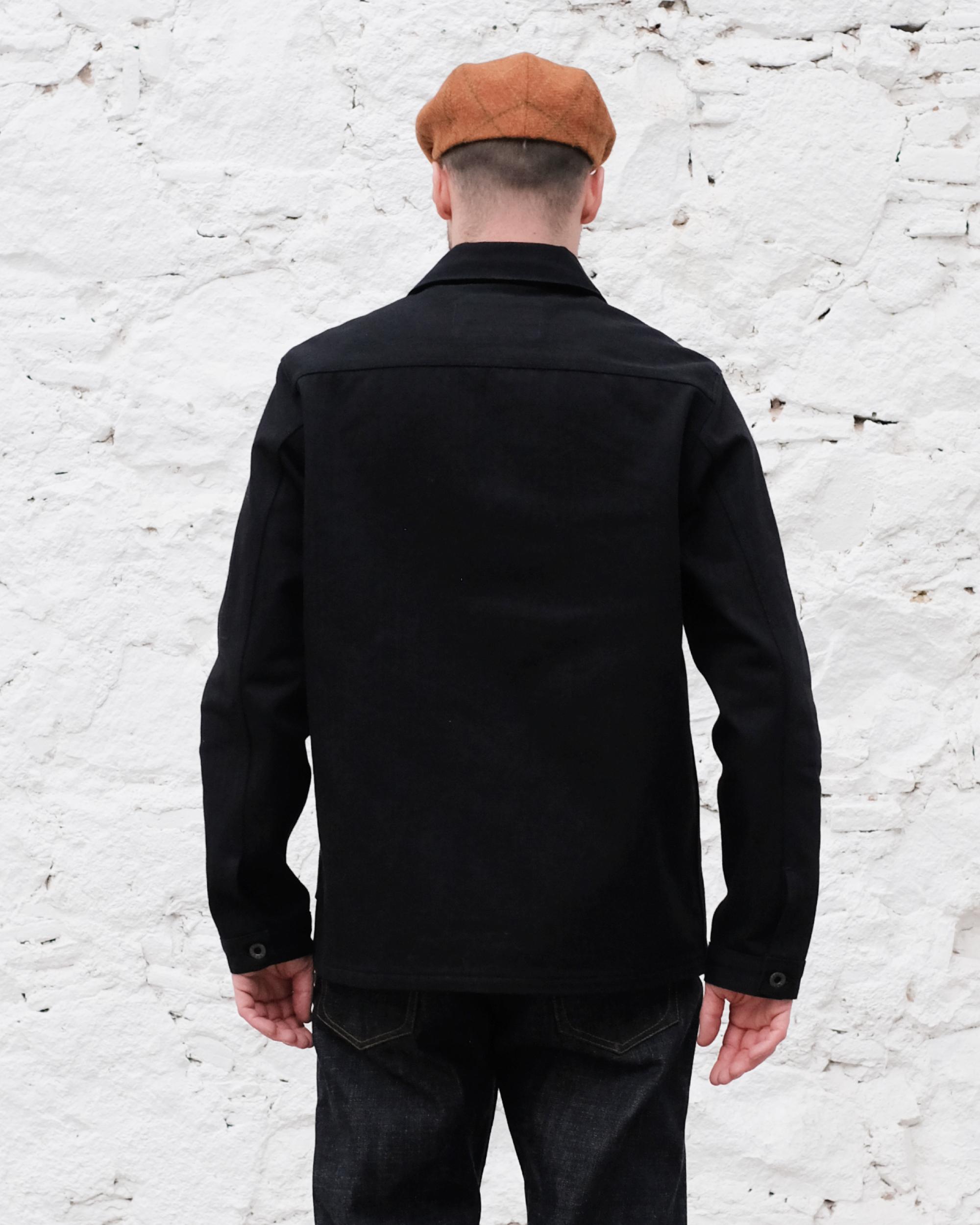 Black Herringbone worker jacket – Camila Romano