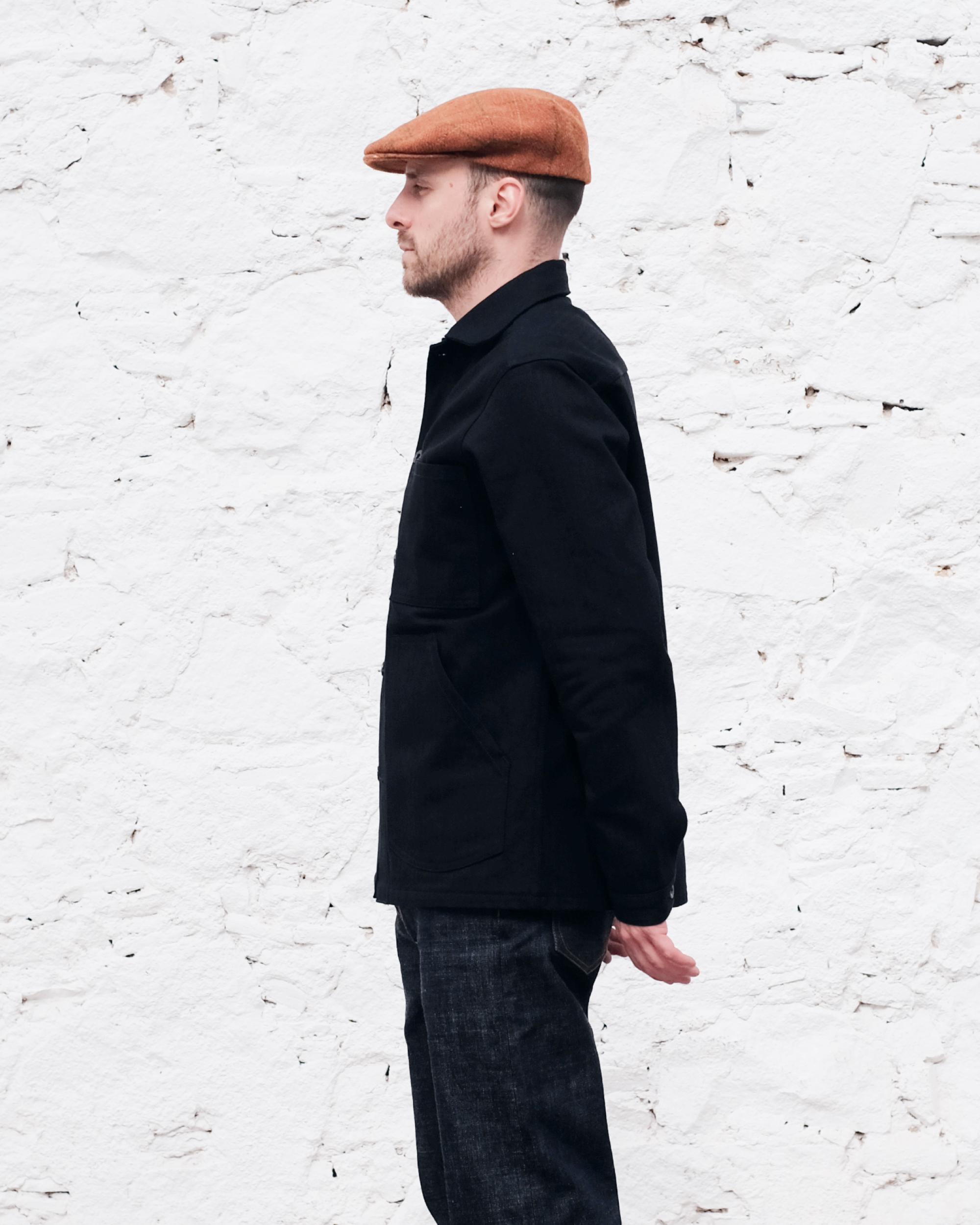 Black Herringbone worker jacket – Cabra