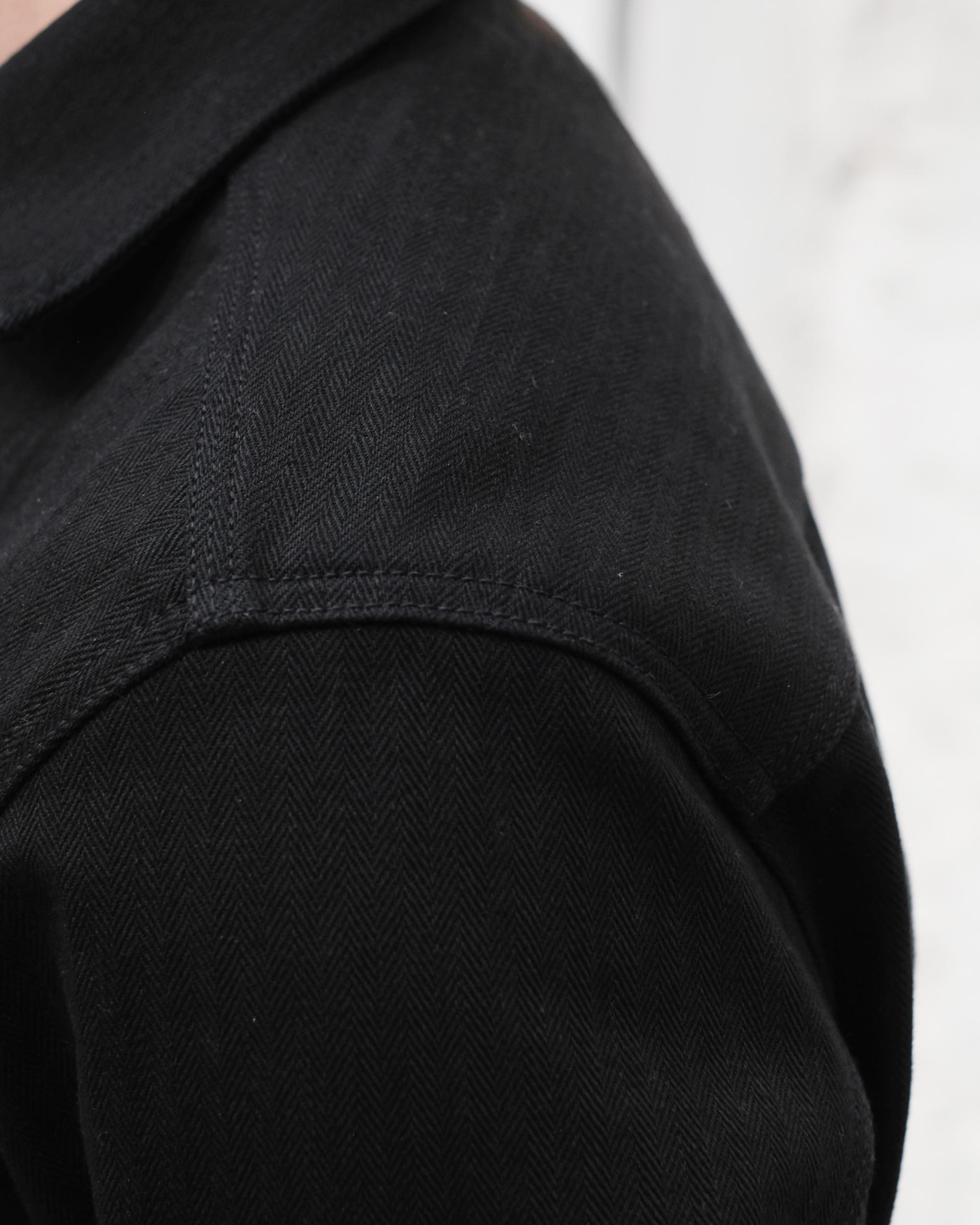 Black Herringbone Worker Jacket – Made in Barcelona | Cabra