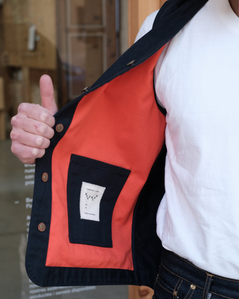 the makers vest workwear made in barcelona_ navy blue _ interior